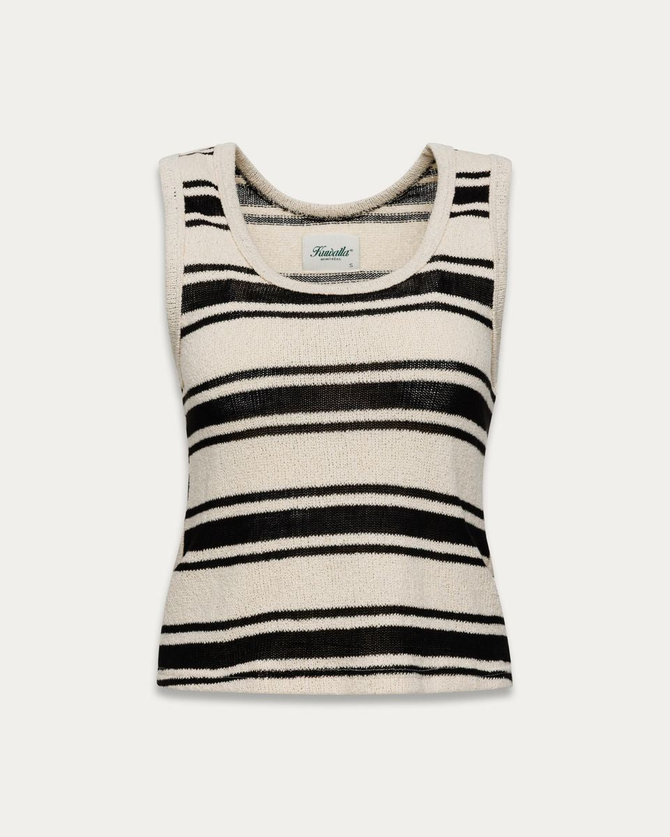 KUWALLA - Riviera Tank & Short Set - Cream/Black