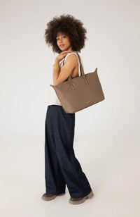 Abbi Grain Tote Bag - Toffee