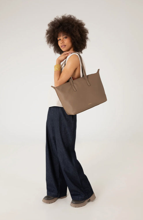 Abbi Grain Tote Bag - Toffee