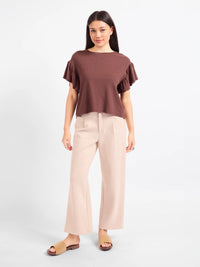 SADIE & SAGE Delphine Ruffle Sleeve Top