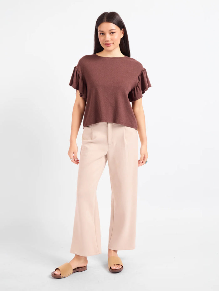 SADIE & SAGE Delphine Ruffle Sleeve Top