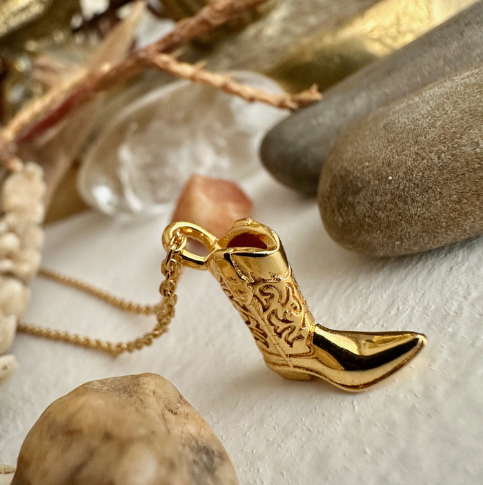 Dolly- Cowboy Boot Charm Necklace