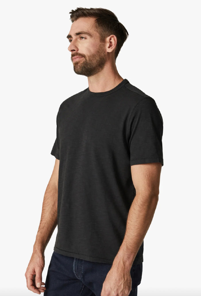 34 HERITAGE Slub Crew Neck T-Shirt - Black