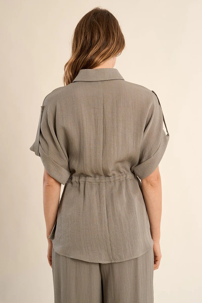 MOLLY BRACKEN Ladies Woven Shirt - Light Khaki