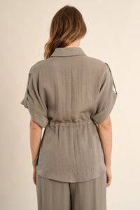 MOLLY BRACKEN Ladies Woven Shirt - Light Khaki