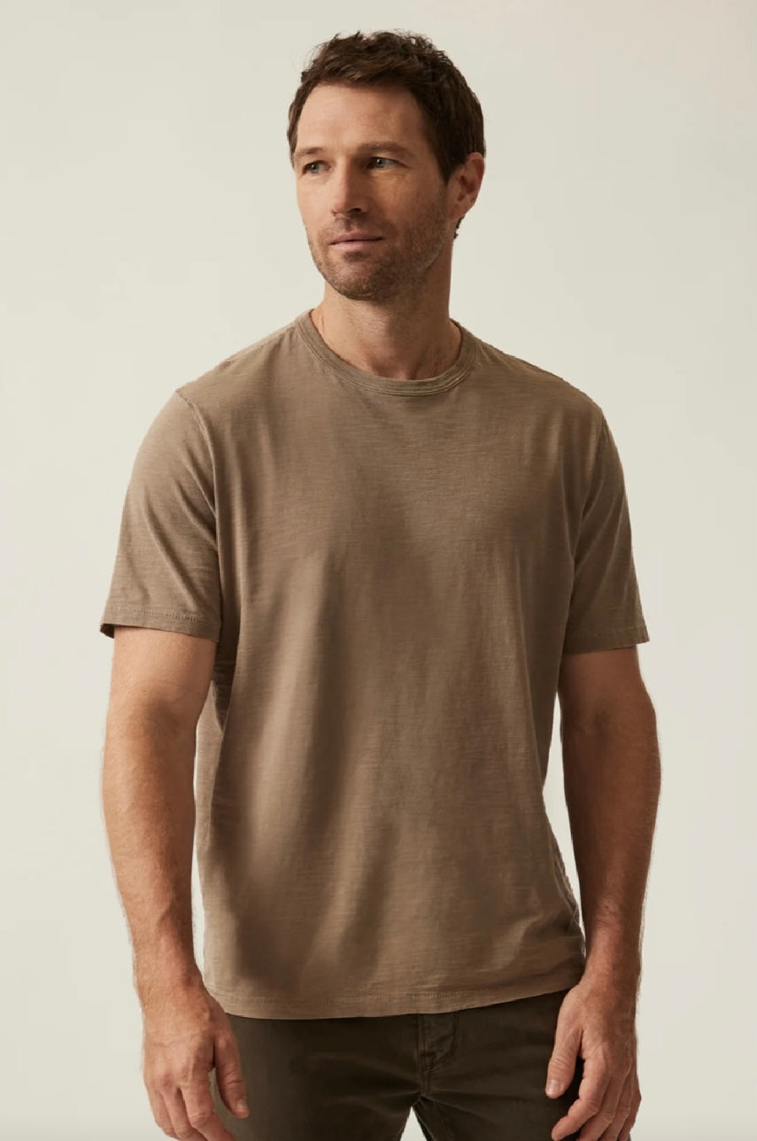 34 HERITAGE Slub Crew Neck T-Shirt - Shitake