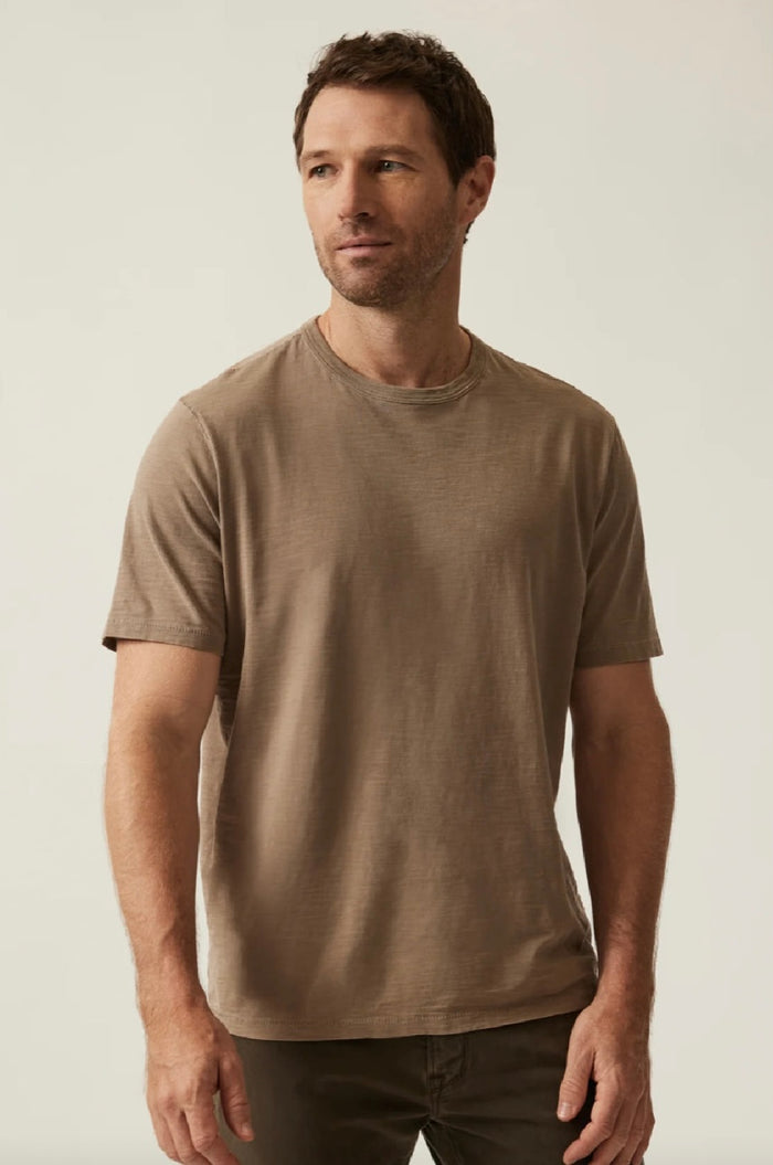 34 HERITAGE Slub Crew Neck T-Shirt - Shitake
