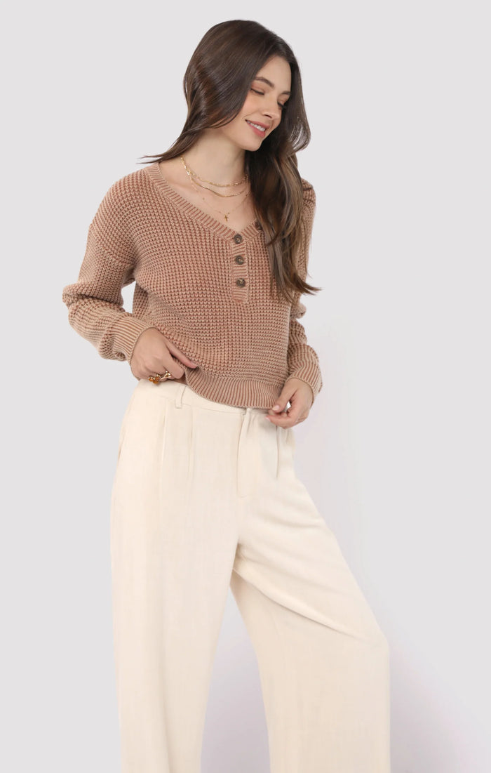 Brixton Button Washed Sweater