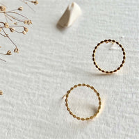 PIKA & BEAR Chord - Modernist Hoop Stud Earrings