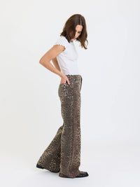 DAZE Far Out High Waisted Wide Leg - Cool Cat