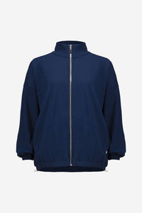 JOSEPH RIBKOFF Stretch Nylon Boxy Mock Neck Outdoor Jacket