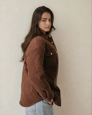 Leni Quilted Coat - Espresso