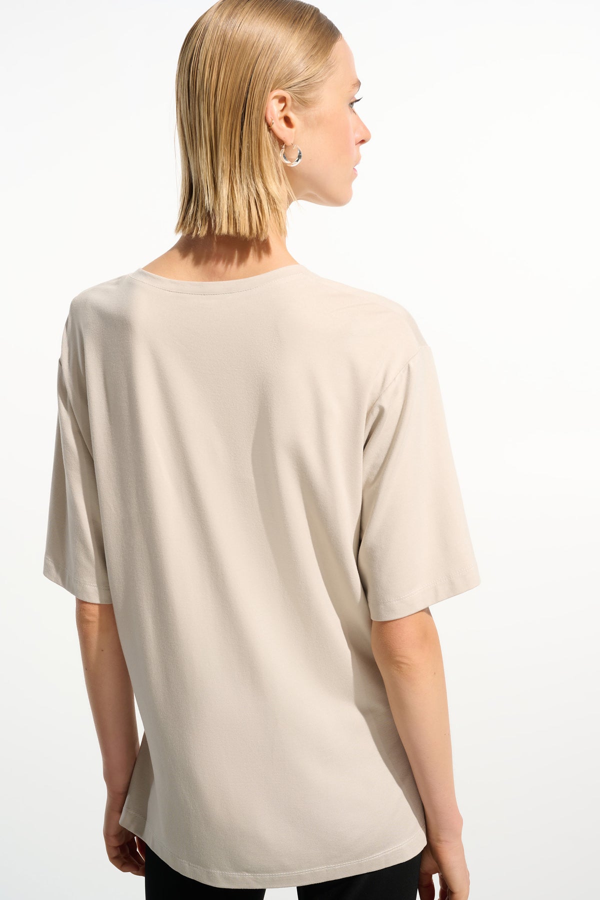 Jersey Boxy Tunic With V-neckline