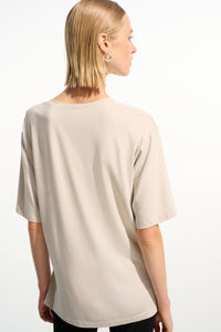 Jersey Boxy Tunic With V-neckline