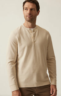 34 HERITAGE - Long Sleeve Henley - Oatmeal