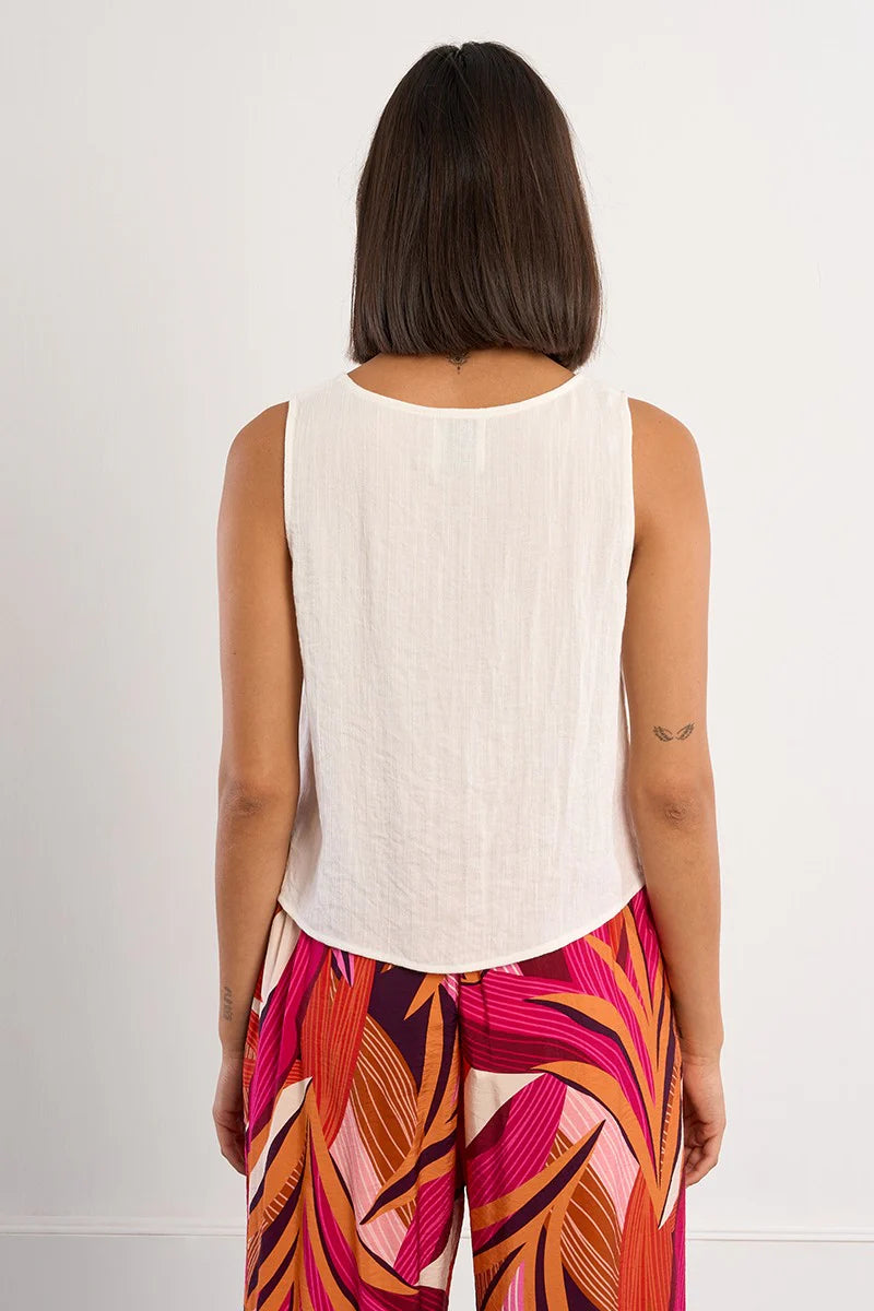 MOLLY BRACKEN Young Ladies Woven Tie Top