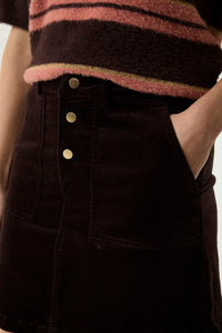 Brown corduroy skirt