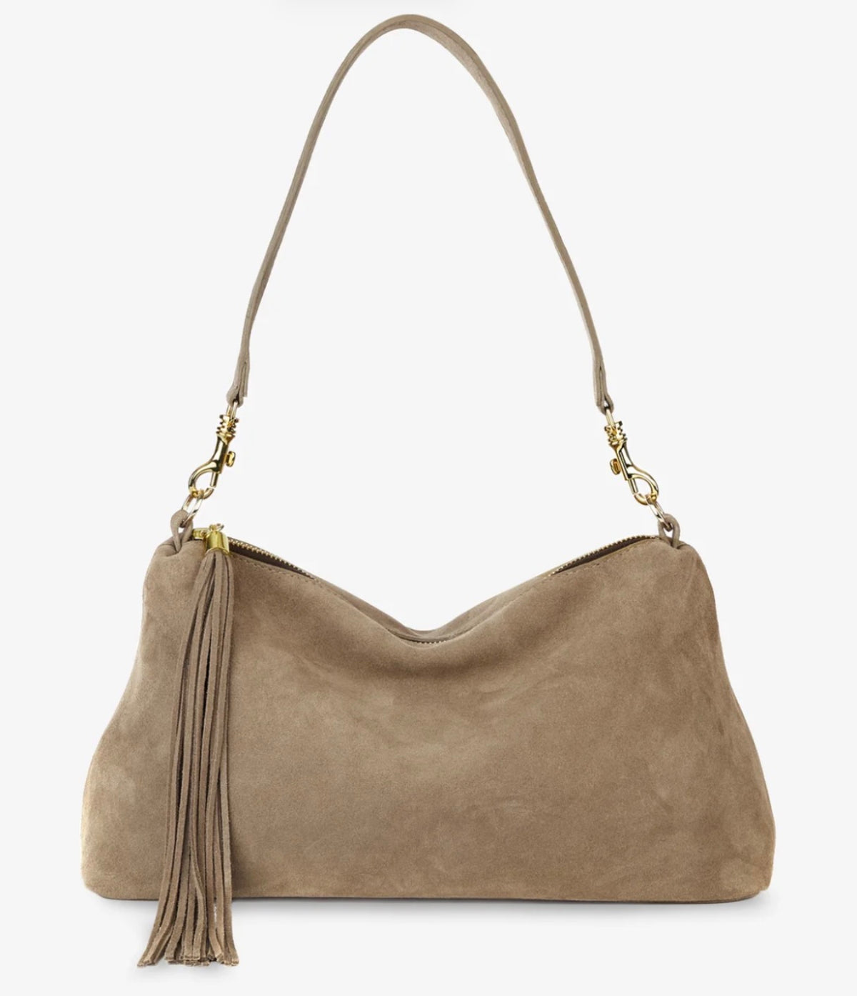 BRAVE - Colson - Suede Taupe & Gold
