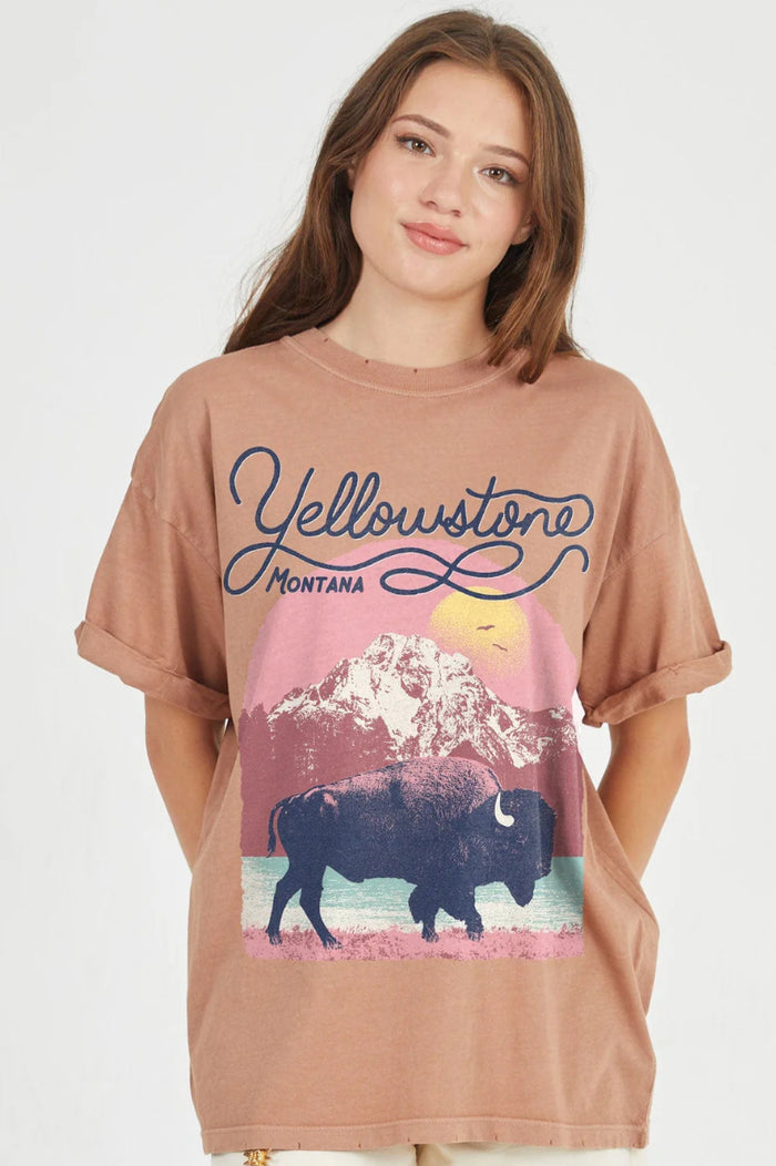 Yellowstone Bison Boyfriend Tee