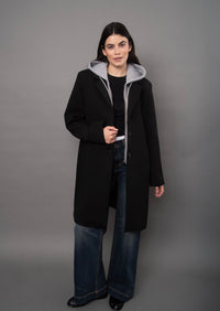 RD STYLE - Despina Scuba Coat With Hood