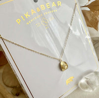 PIKA & BEAR Wild Wild West - Cowboy Hat Charm Necklace In Raw Brass