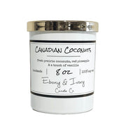 EBONY & IVORY - Canadian Coconuts - 8oz Candle