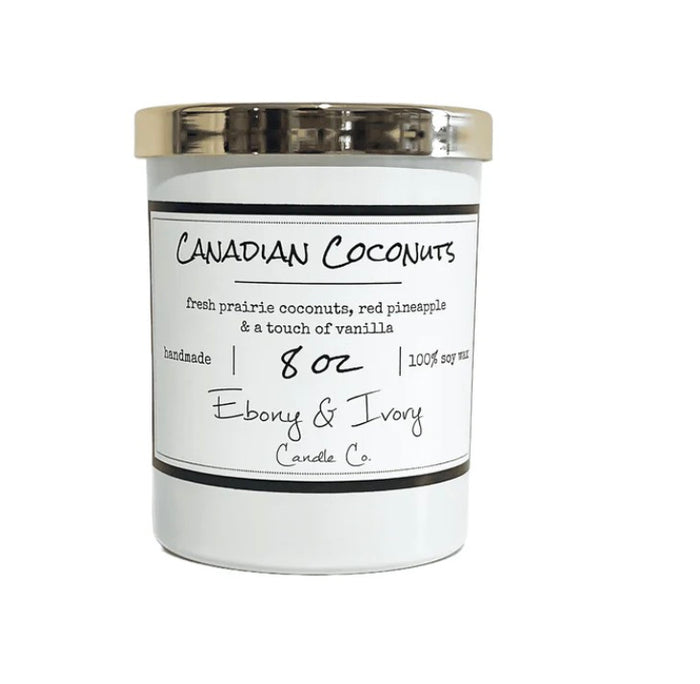 EBONY & IVORY - Canadian Coconuts - 8oz Candle