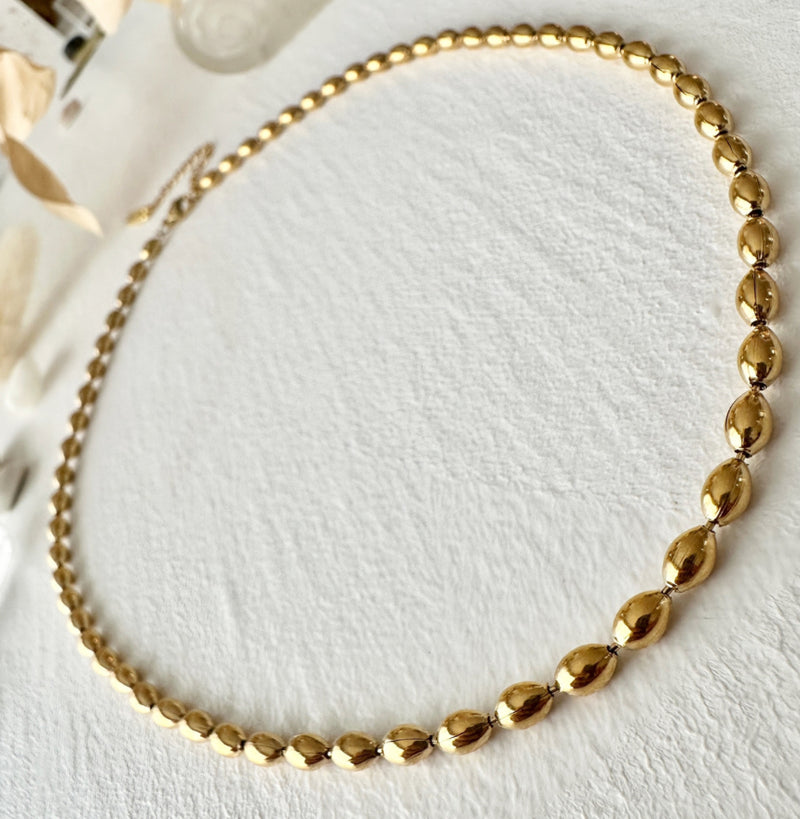 Excelsa- Gold Bean Chain Necklace