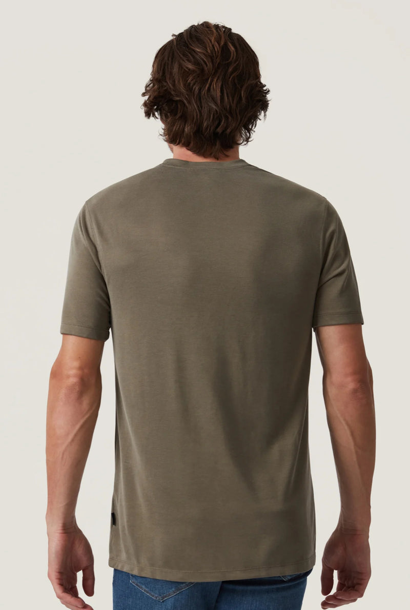 Pique T-Shirt in Smokey Olive