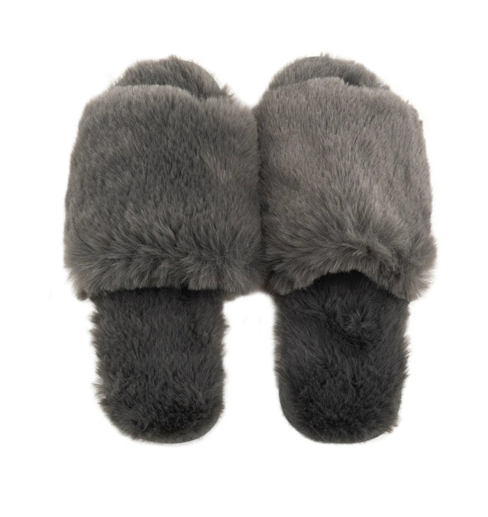 Waterfront Solid Faux Fur Slide