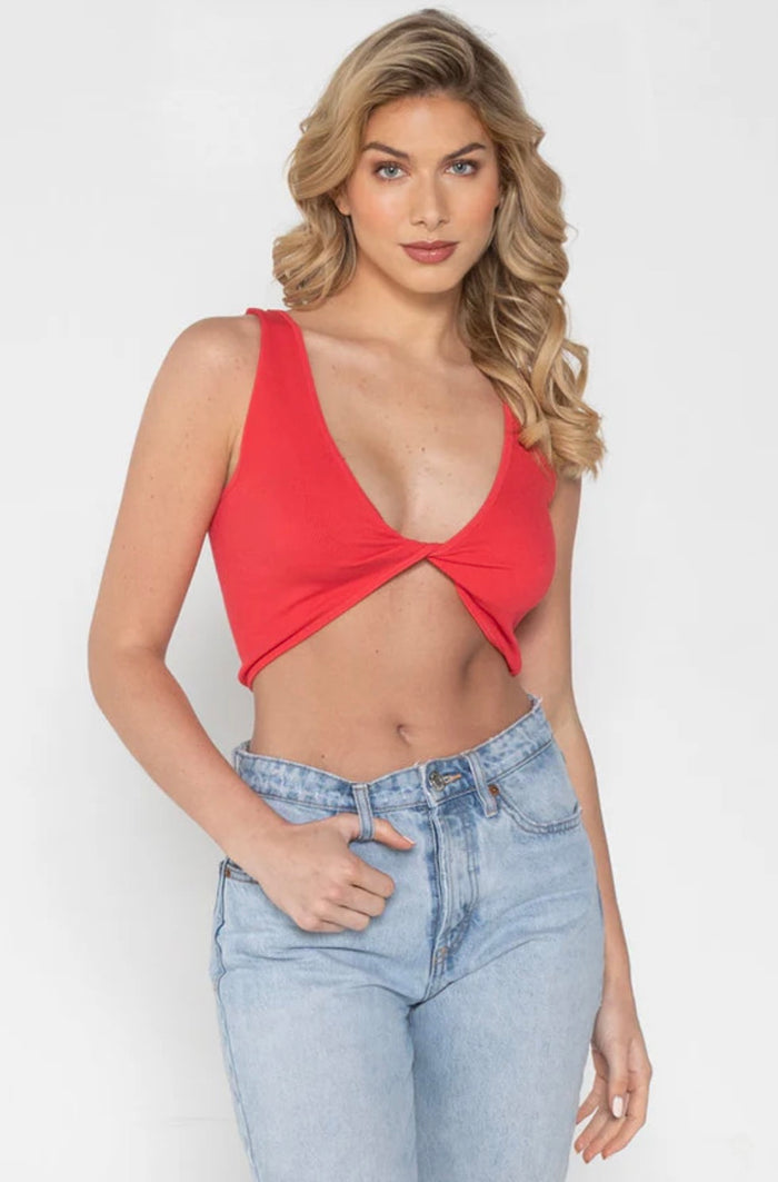 C’EST MOI Bamboo Rib Reversible Twist Bralette