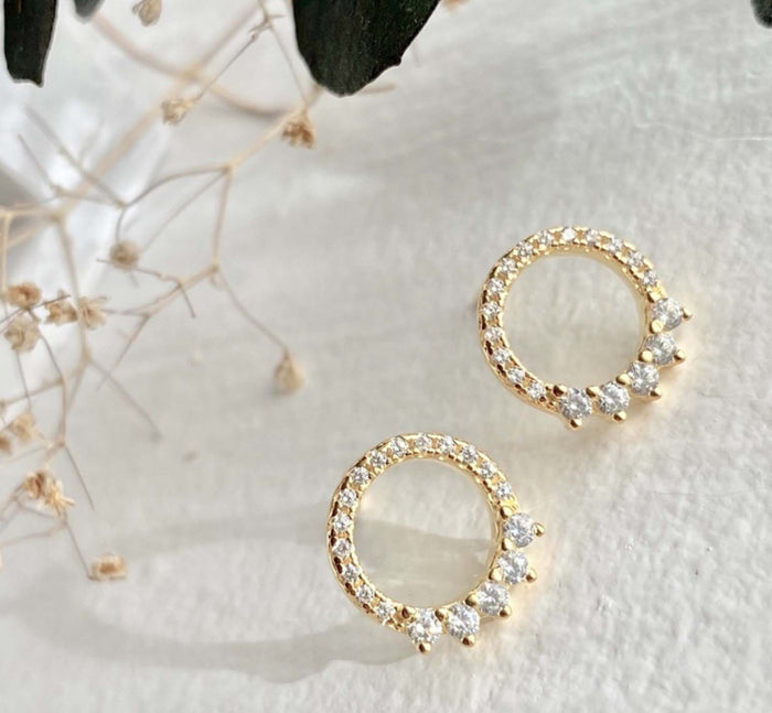Apollo Rhinestone Wreath Stud Earrings