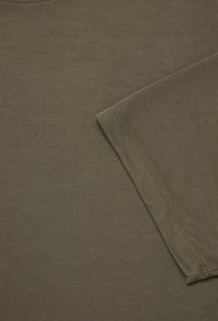 Pique T-Shirt in Smokey Olive