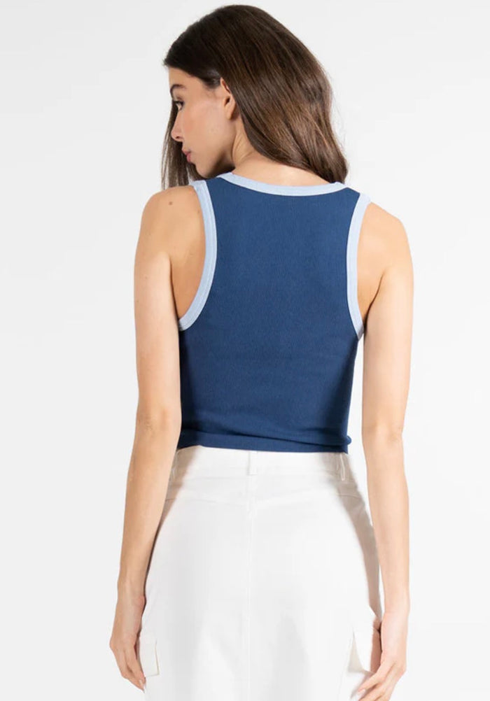 C’EST MOI Bamboo Two Tone Rib Tank