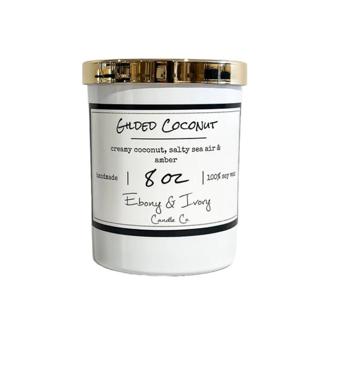 EBONY & IVORY - Gilded Coconut - 8oz Candle