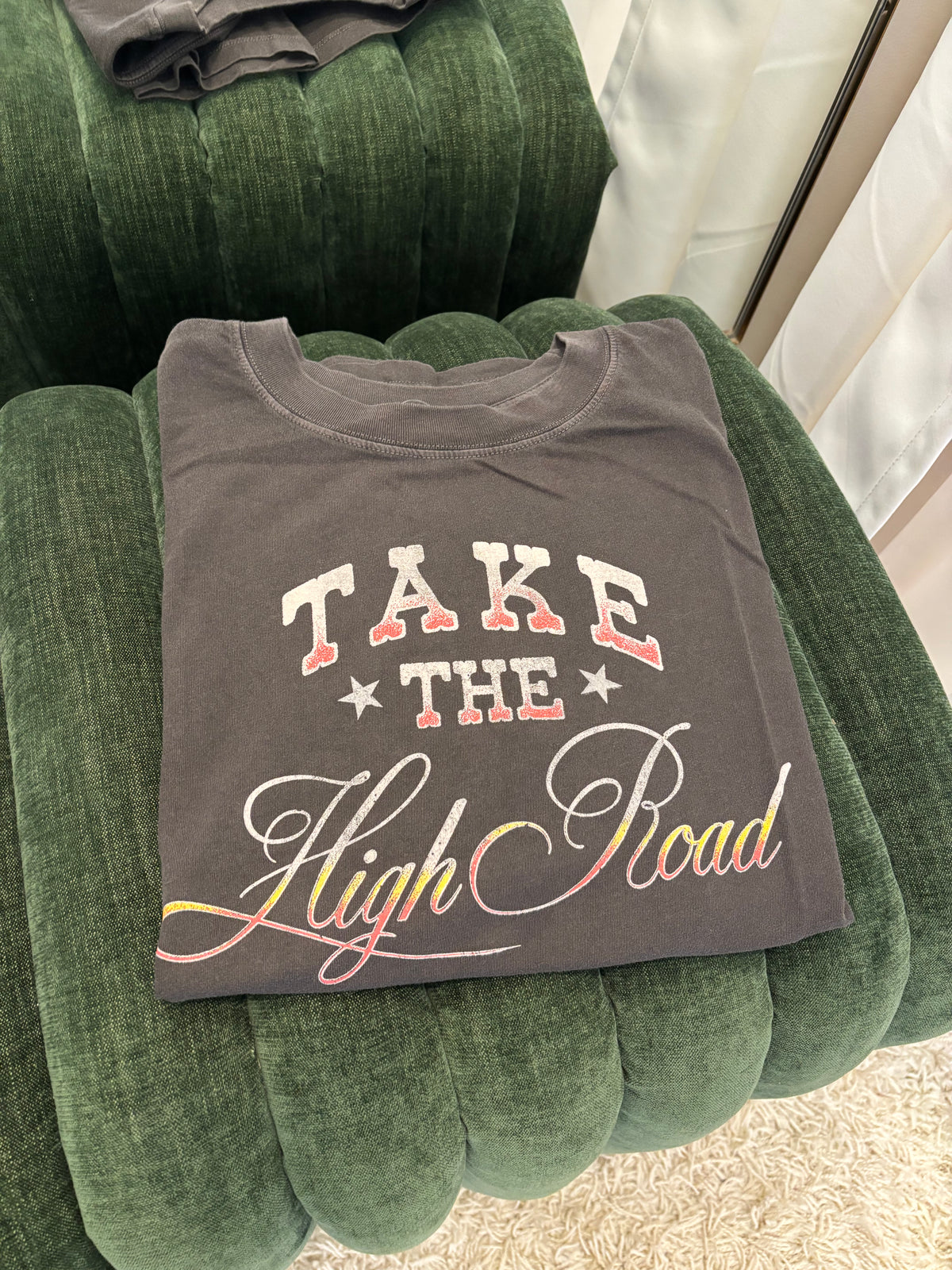 GIRL DANGEROUS - Take The High Road Oversized Tee - Vintage Black