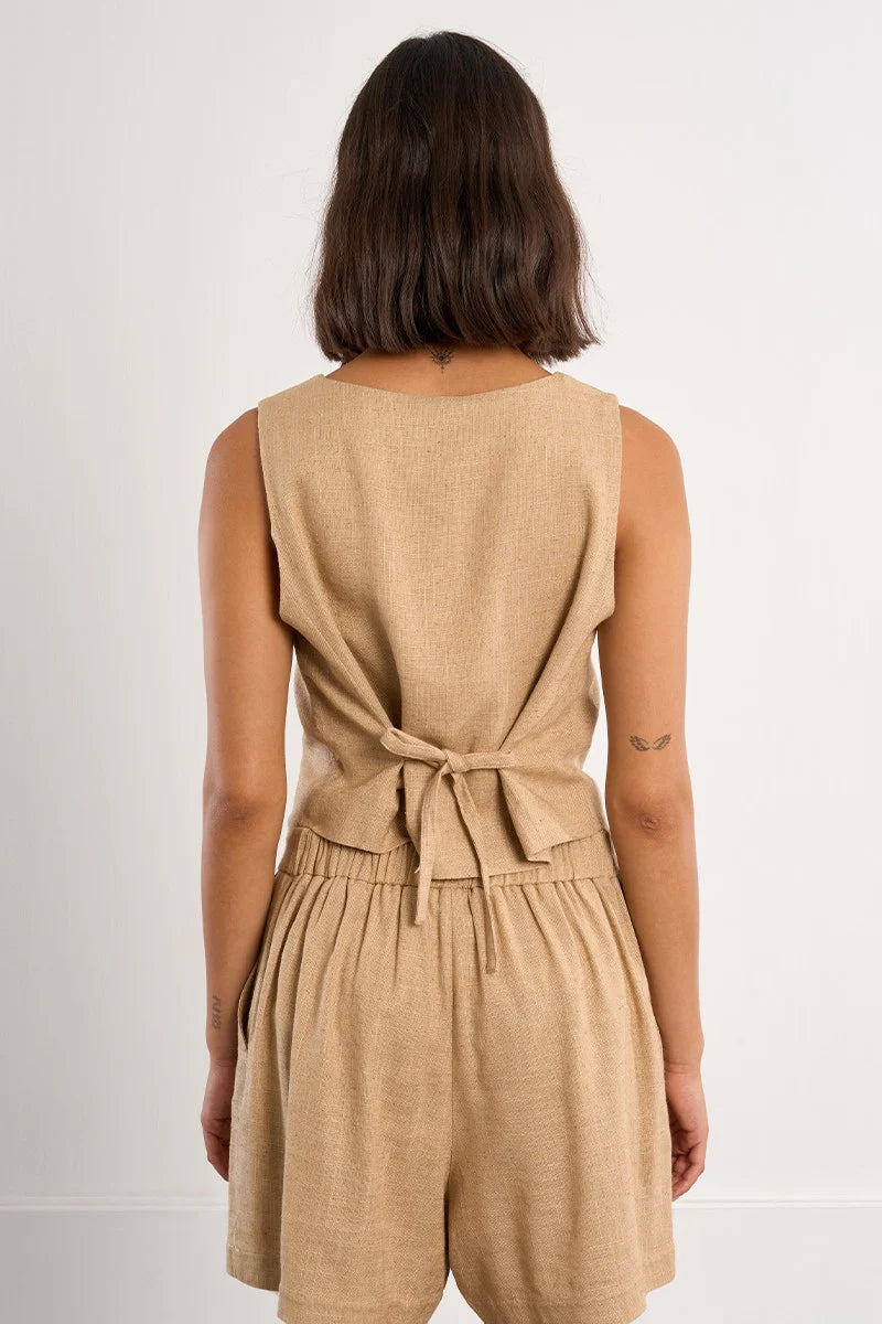 MOLLY BRACKEN Young Ladies Woven Vest and Short Set