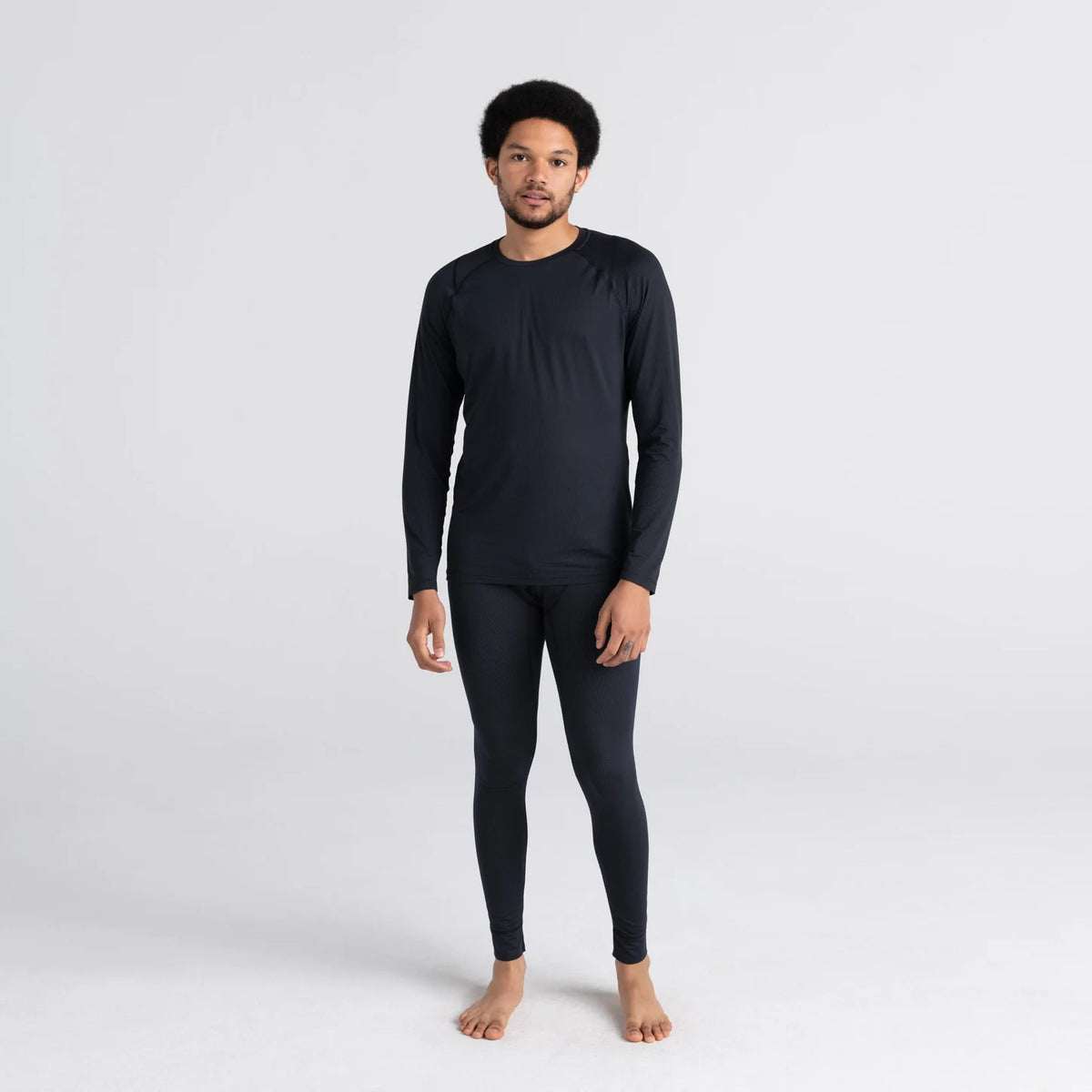 Quest Quick Dry Mesh Long Sleeve- Black