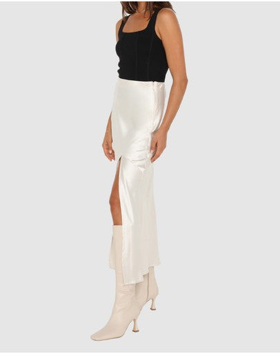 Layla Midi Skirt- Cream