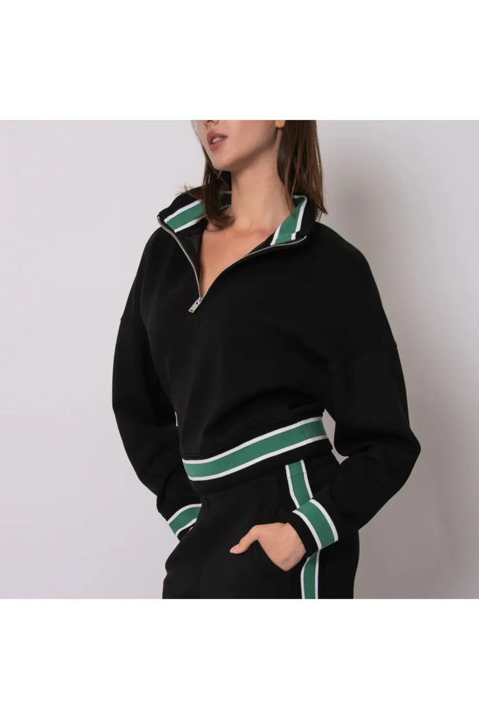 RD STYLE Mailyn Signature Soft Knit W/ Flat Bed LS Half Zip Top