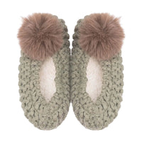 Popcorn Pom Ballerina Slipper- Olive