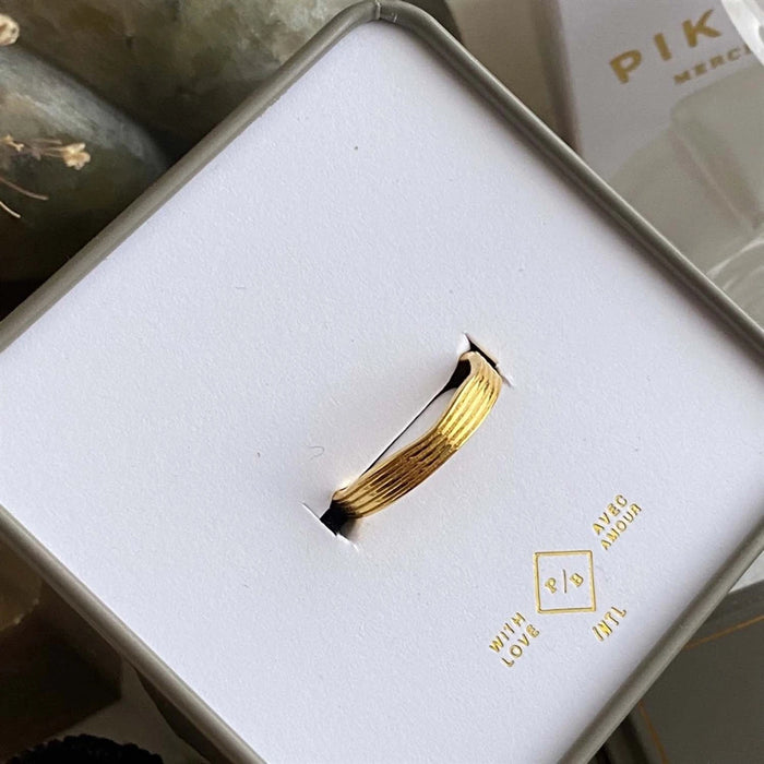 PIKA & BEAR - Strata - Wavy Layered Ring - Gold