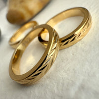 PIKA & BEAR - Sheaf - Laurel Pattern Ring - Gold