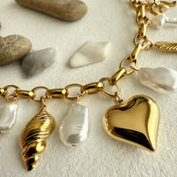 PIKA & BEAR - Calliope - Charm Necklace - Gold & Pearl