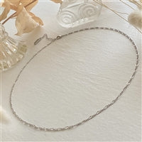 Figaro- Flat Link Chain Necklace