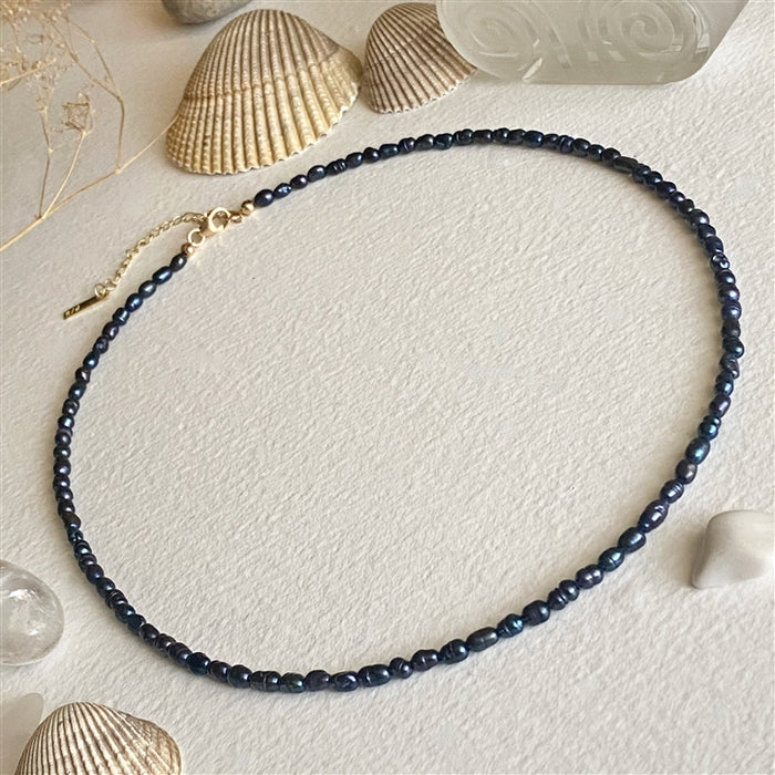 Minuet- Black Pearl Necklace