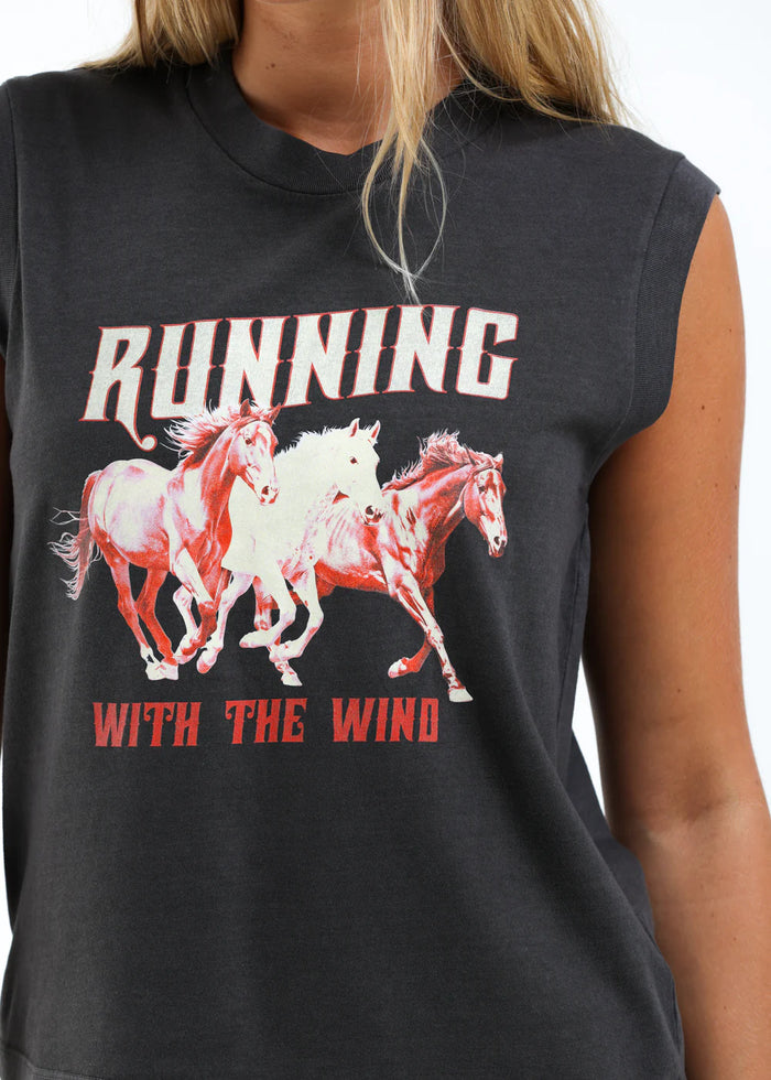 GIRL DANGEROUS Running With The Wind Moto Tee