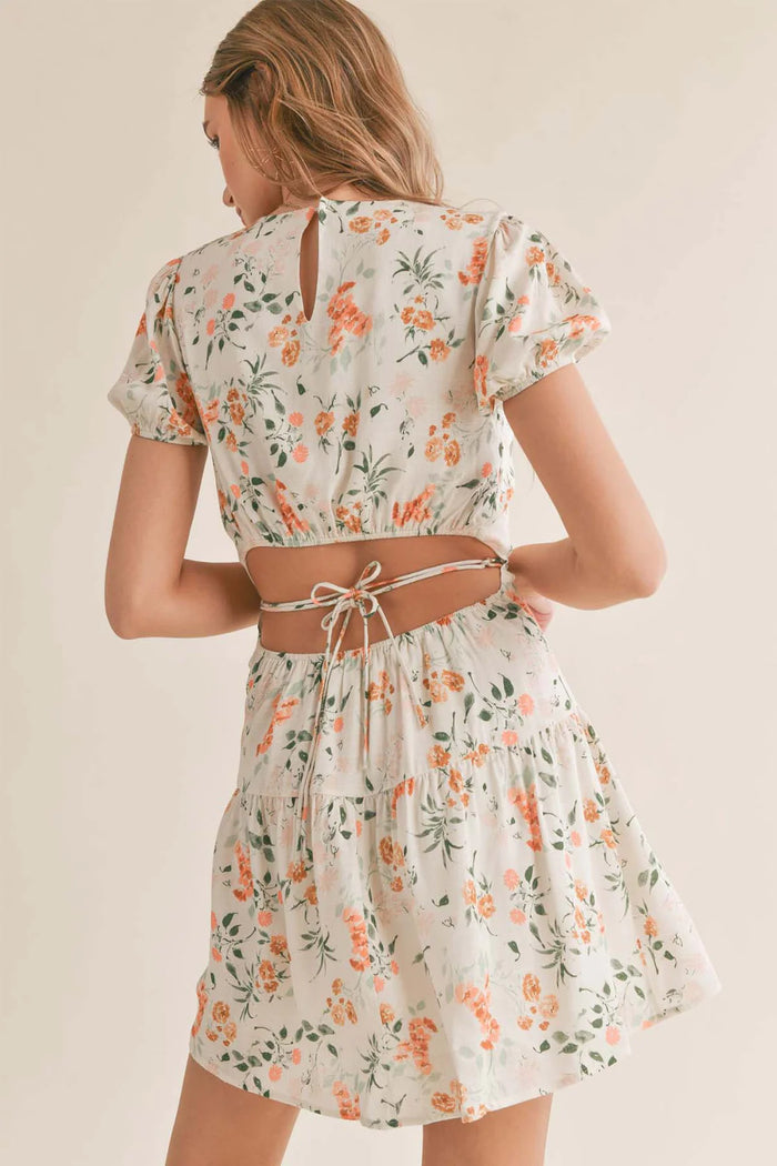 Bloom Brigade Cutout Mini Dress