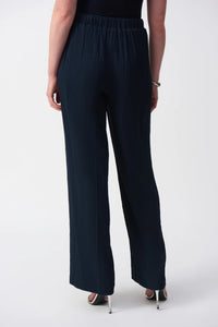 JOSEPH RIBKOFF Seersucker Wide Leg Pull On Pant