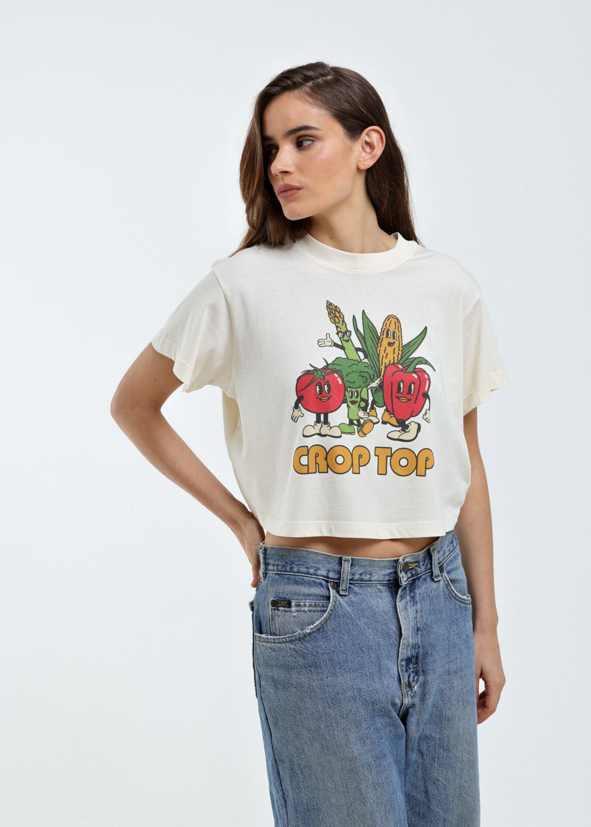 GIRL DANGEROUS Crop Top Oversized Crop Tee